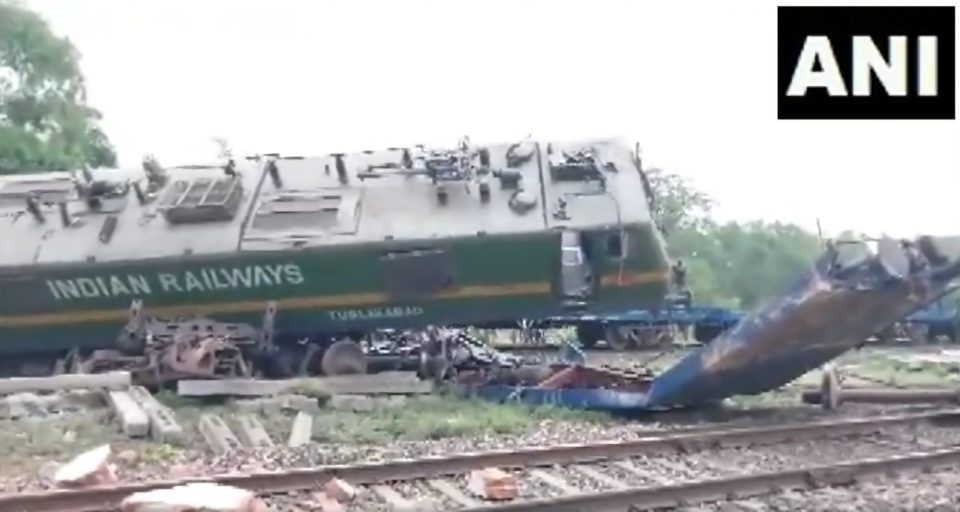 Goods trains collide