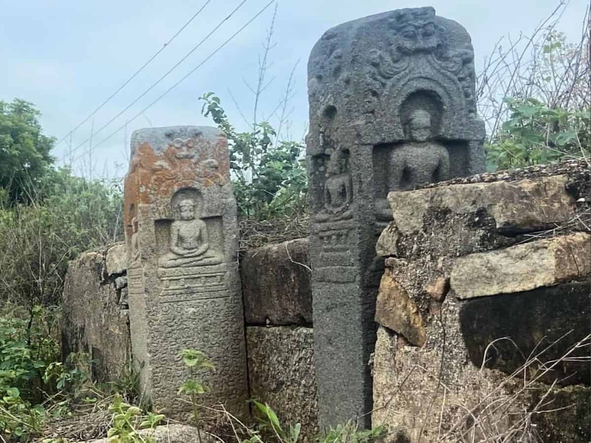 Jain site sculpture Telangana Hyderabad