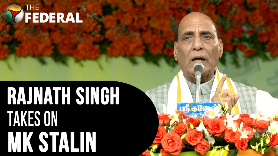 Rajnath Singh accuses Stalin of double standards, clears air over BJP-AIADMK alliance