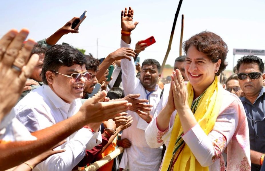 Priyanka sounds poll bugle in MP, attacks BJP govt with ‘21 jobs, 225 scams’ jibe