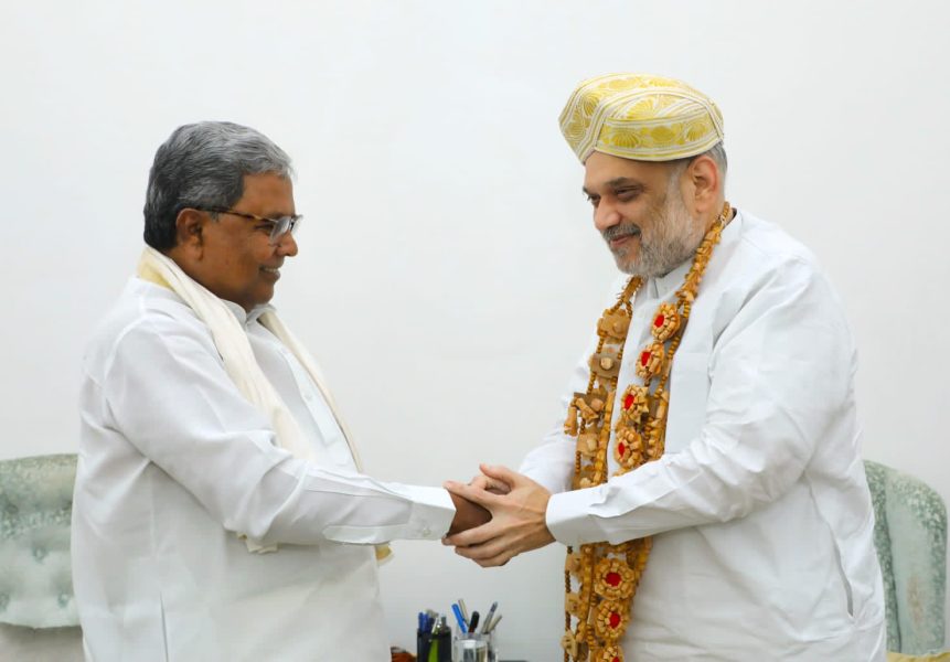 Siddaramaiah, Amit Shah