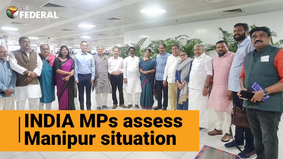 INDIA alliance MPs visit Manipur relief camps, take stock of ground situation