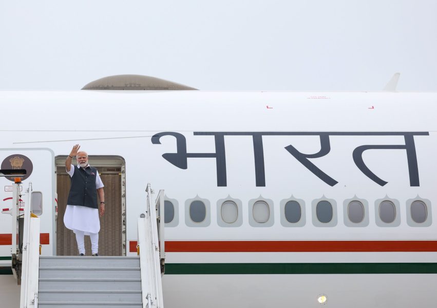Narendra Modi leaves for France