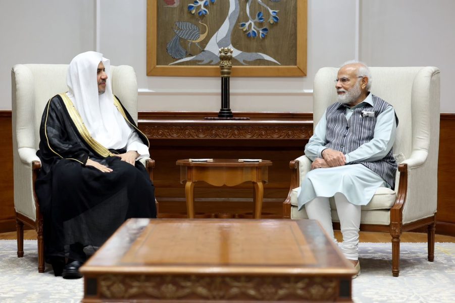 Narendra Modi, Sheikh Mohammed bin Abdulkarim Al-Issa, Muslim World League