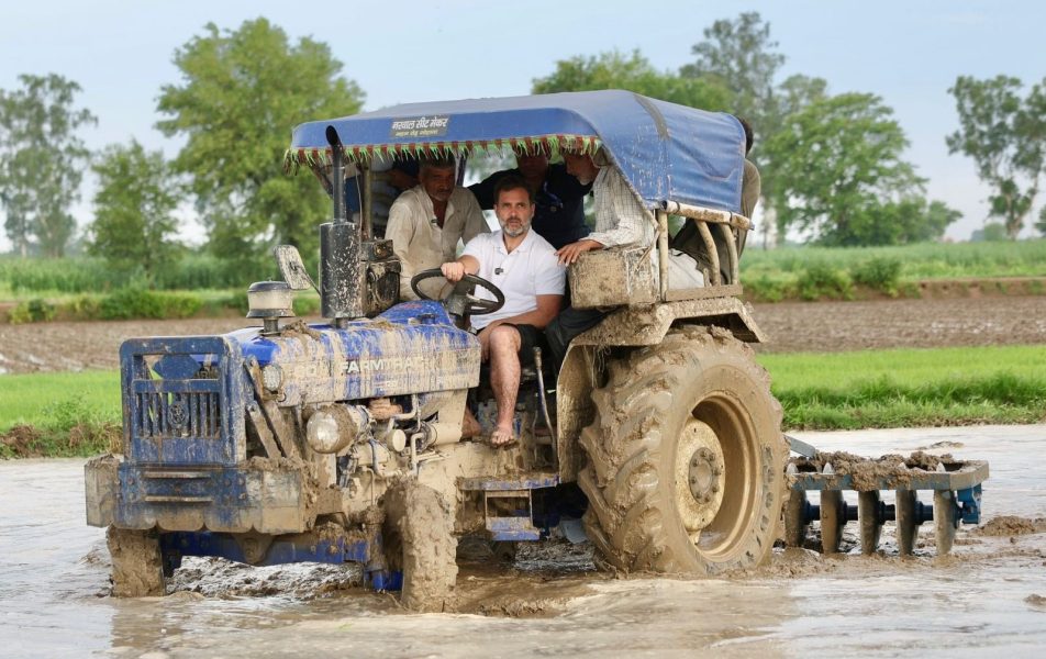 Rahul Gandhi, tractor, Sonipat, Haryana