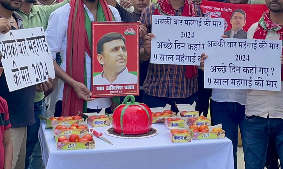 Tomato shaped cake, Akhilesh Yadav birthday