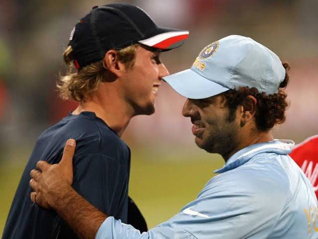 Yuvraj Singh, Stuart Broad