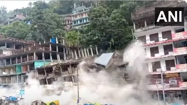 Himachal rains: Several houses collapse due to massive landslide in Kullu