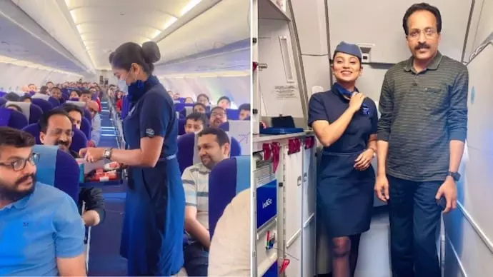 Video of IndiGo crews enthusiastic welcome to ISRO chairman goes viral