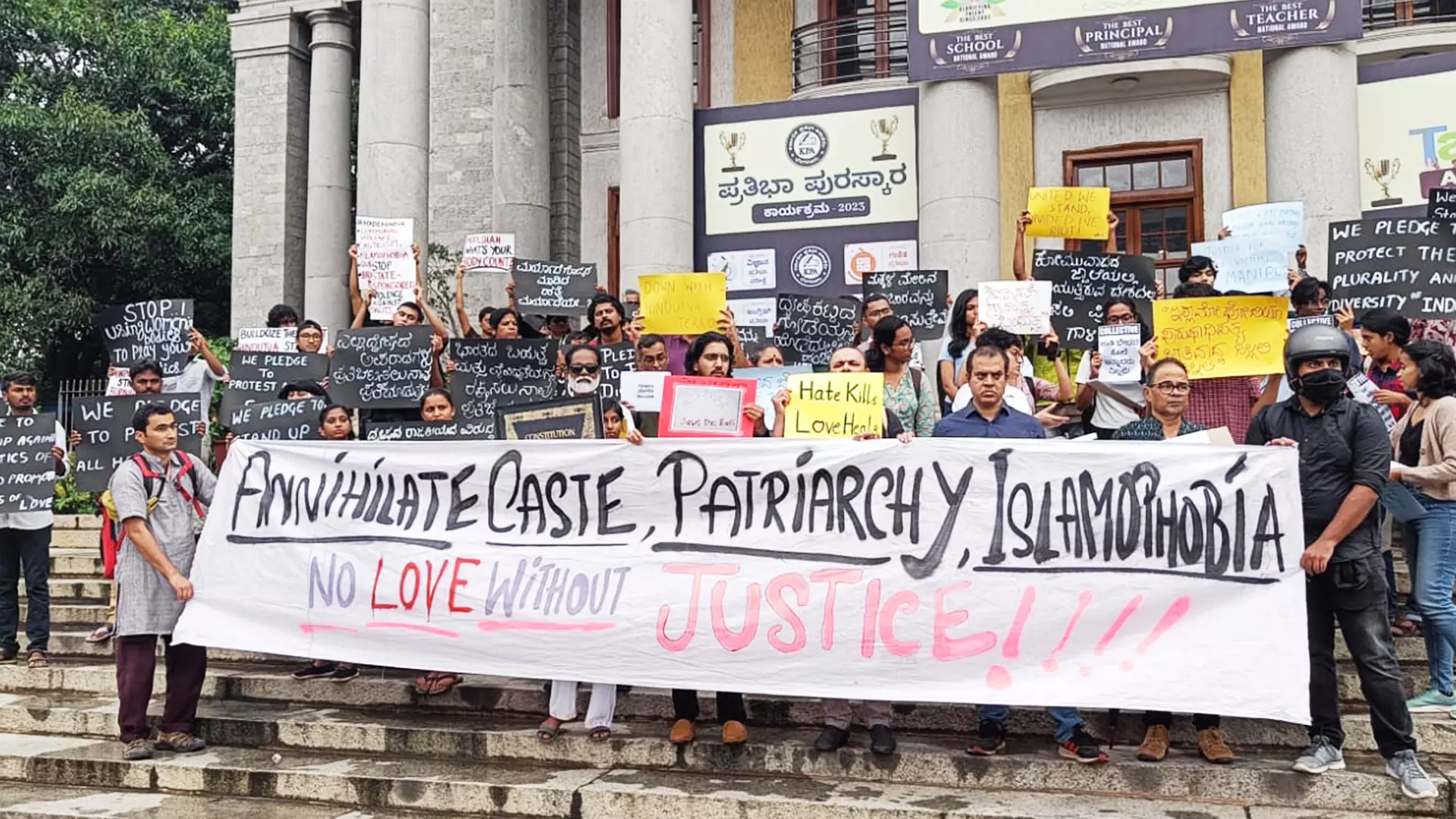 A protest and a pledge against hatred and for love in Bengaluru.