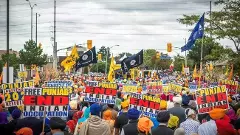 demonstration by Khalistan supporters in Canada