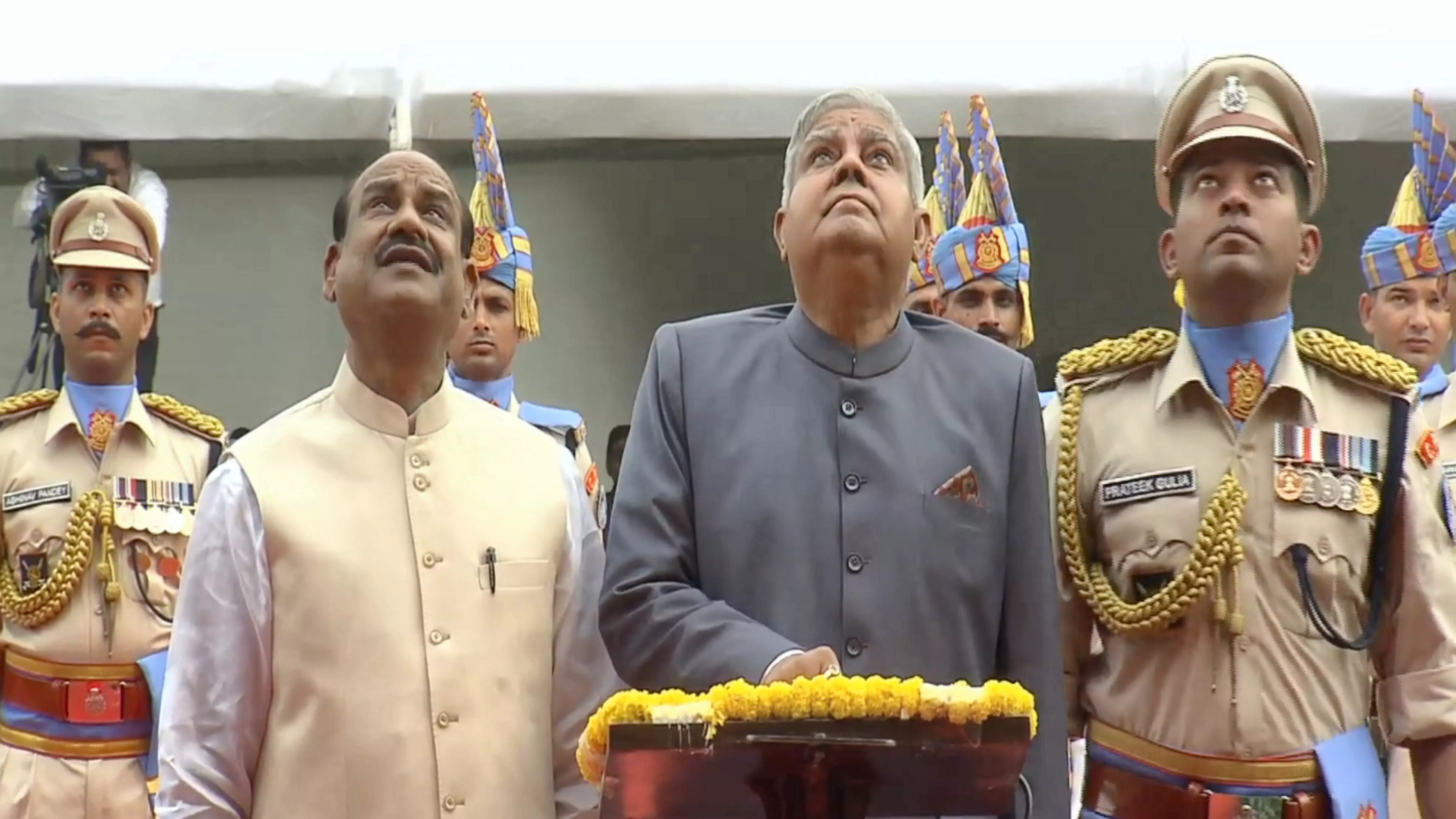 Dhankar hoists national flag at new Parliament building, calls it a historic moment