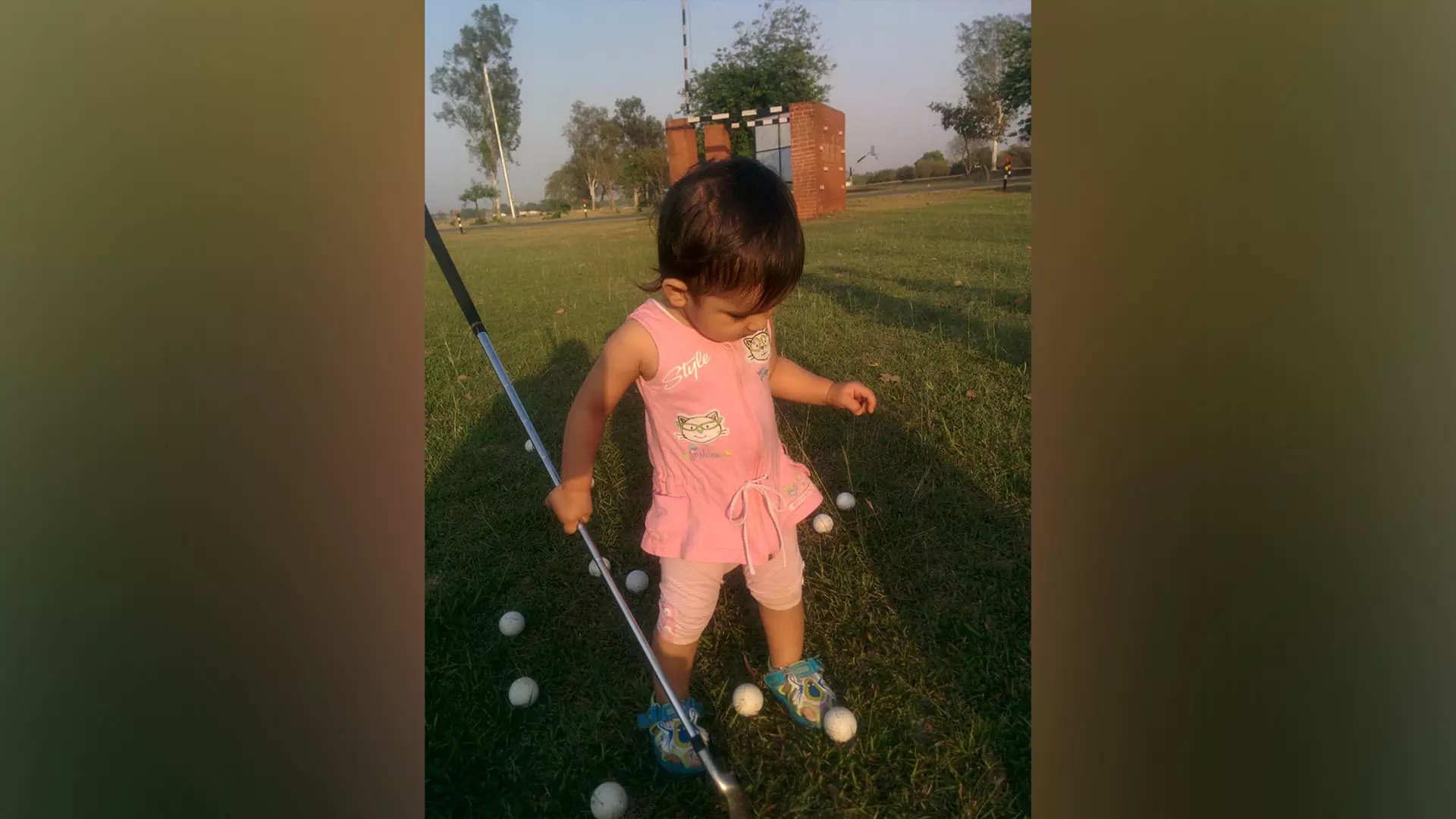 Amaira showed an early penchant for golf.