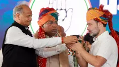 Ashok Gehlot, Mallikarjun Kharge, Rahul Gandhi