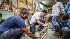 Rahul Gandhi visits furniture market in Delhis Kirti Nagar, interacts with carpenters
