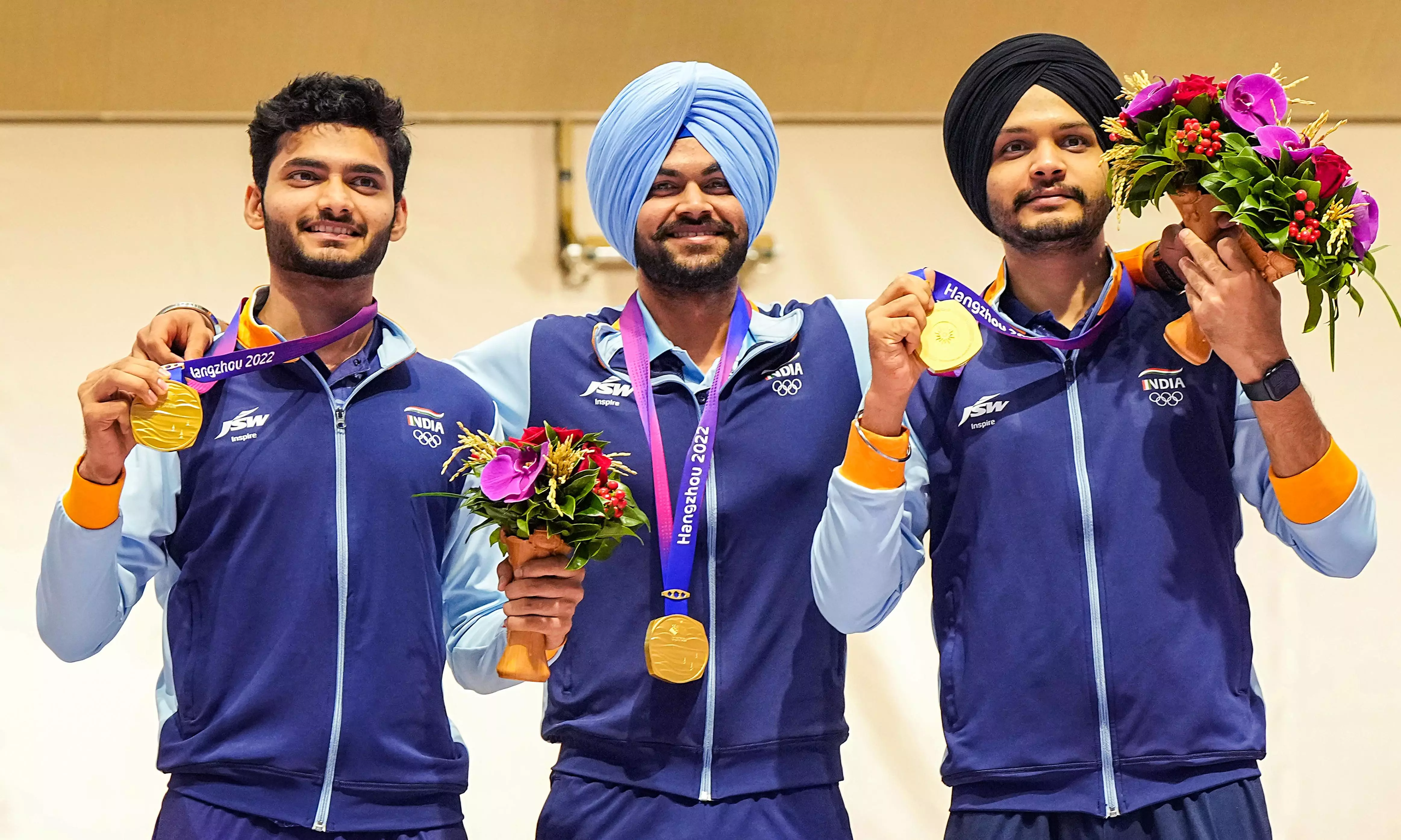 Asian Games Day 5 Live | Men’s 10m air pistol team wins gold; India fifth in medal tally