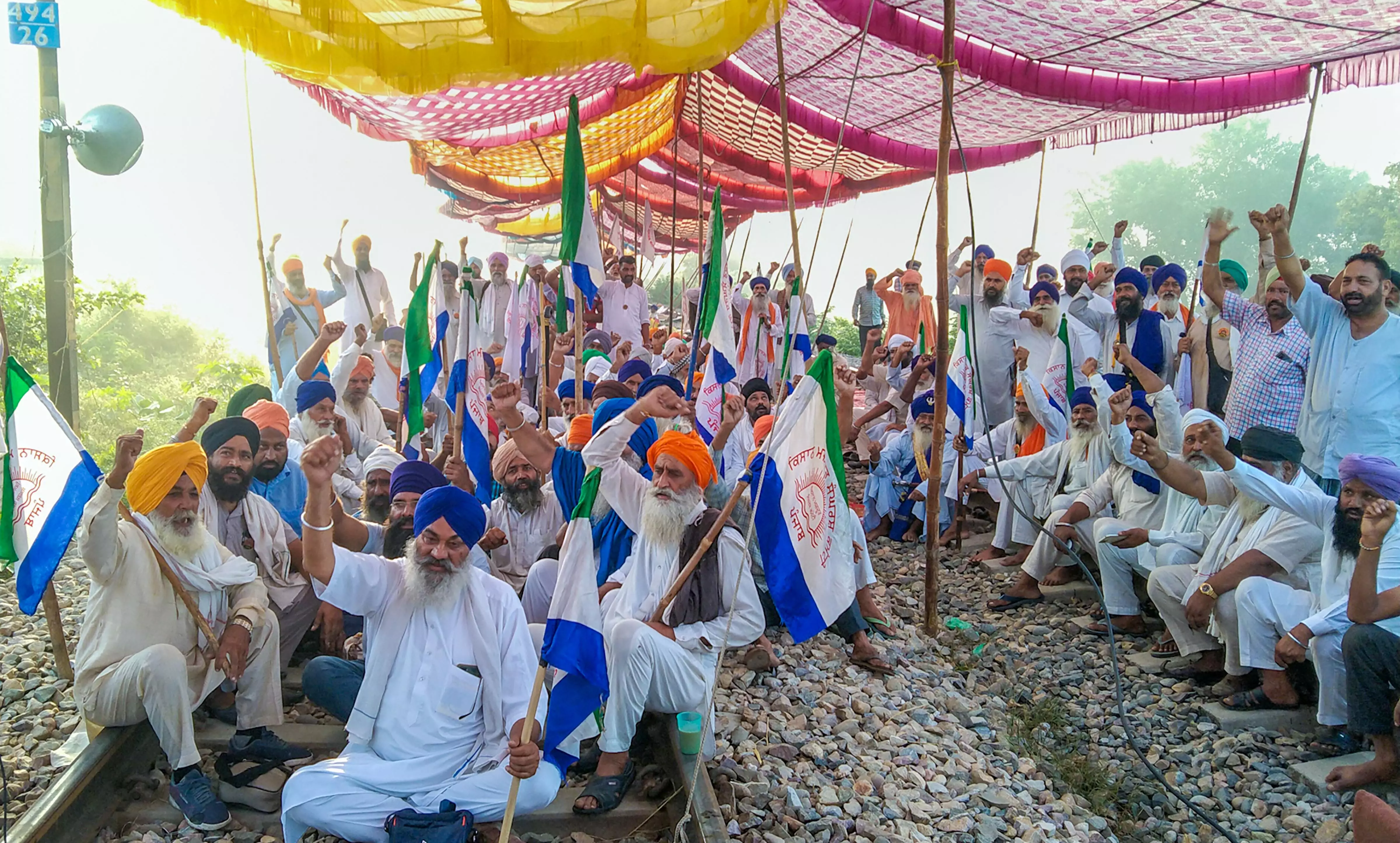 Train services hit as farmers protest enters second day in Punjab