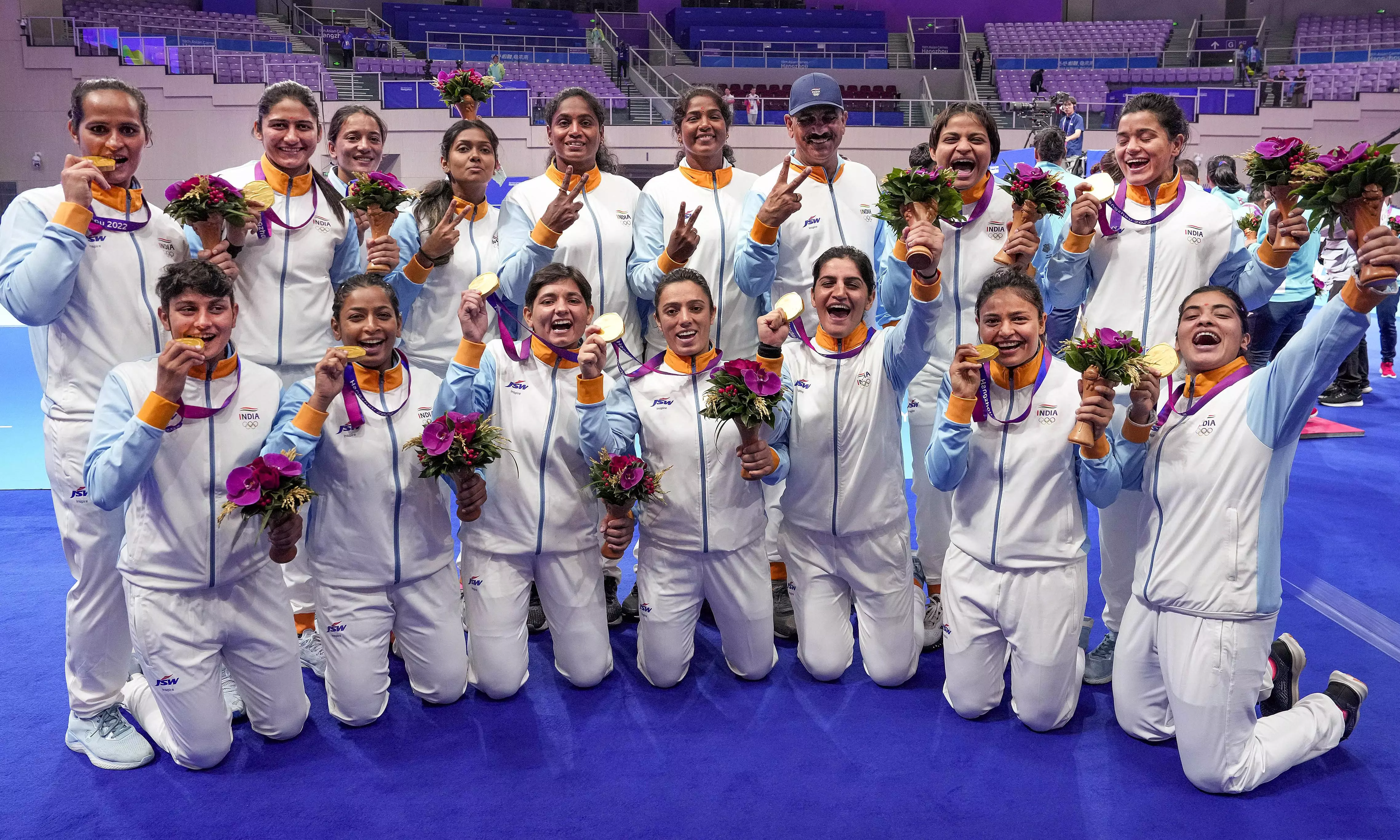 Indian womens kabaddi team reclaim Asian Games title for countrys 100th medal