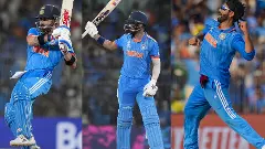 Virat Kohli, KL Rahul, Ravindra Jadeja