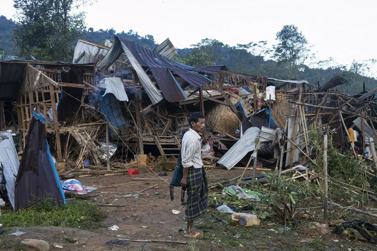 30 killed as artillery strikes Myanmar refugee camp; military’s role suspected