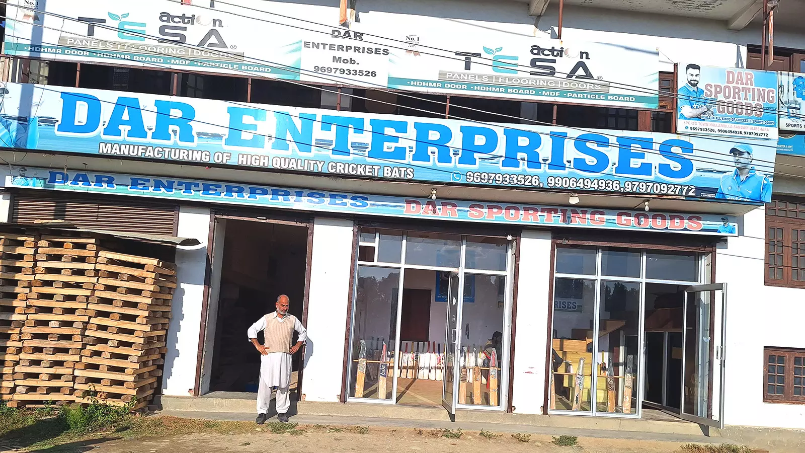 Shakeel Ahmed Dar at his shop Dar Enterprises.