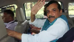 AAP protests at BJP HQ over Sanjay Singhs money laundering arrest