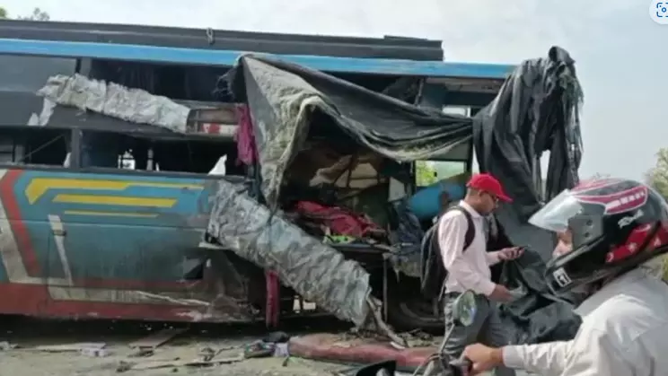 Odisha: Over 20 injured after collision among two buses, van