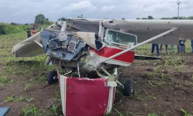 Training aircraft crashes near village in Pune district