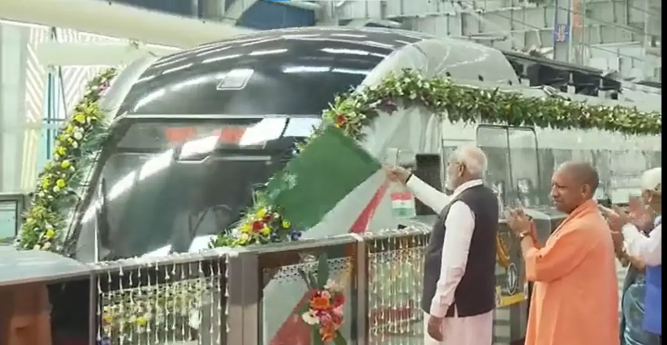 Modi flags off first Namo Bharat train of Delhi-Meerut RRTS service