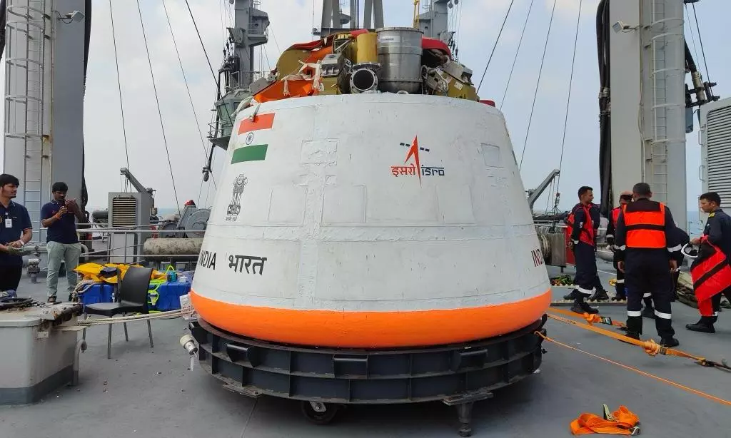 Test vehicle launch: Crew Module successfully recovered from sea, says ISRO Chairman