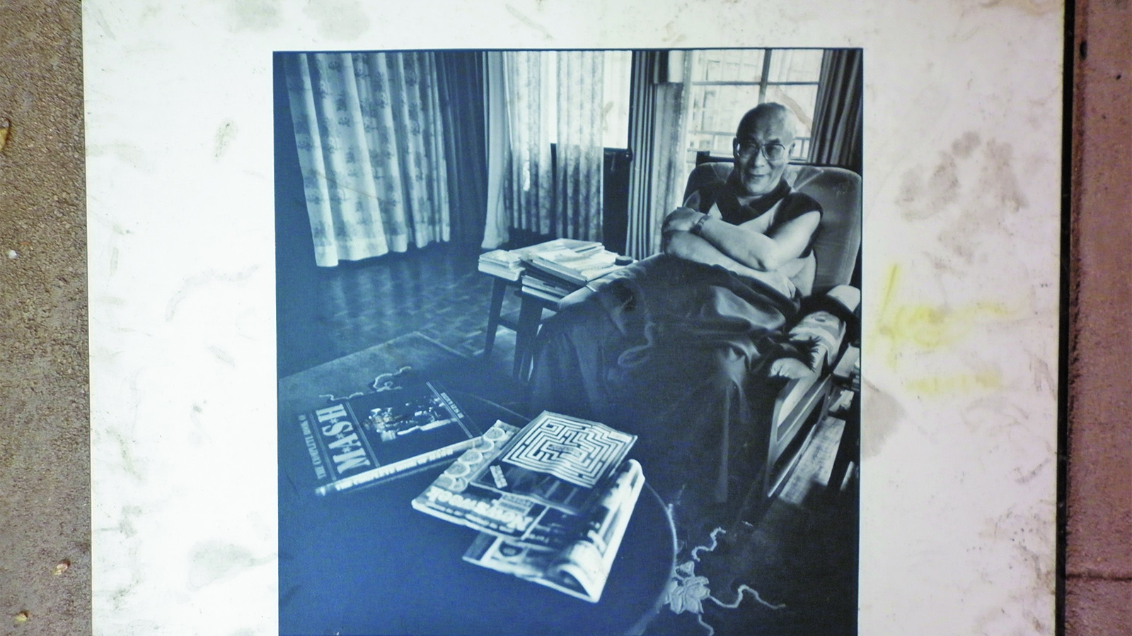 Suresh Natarajans photo of showing a relaxed Dalai Lama. 