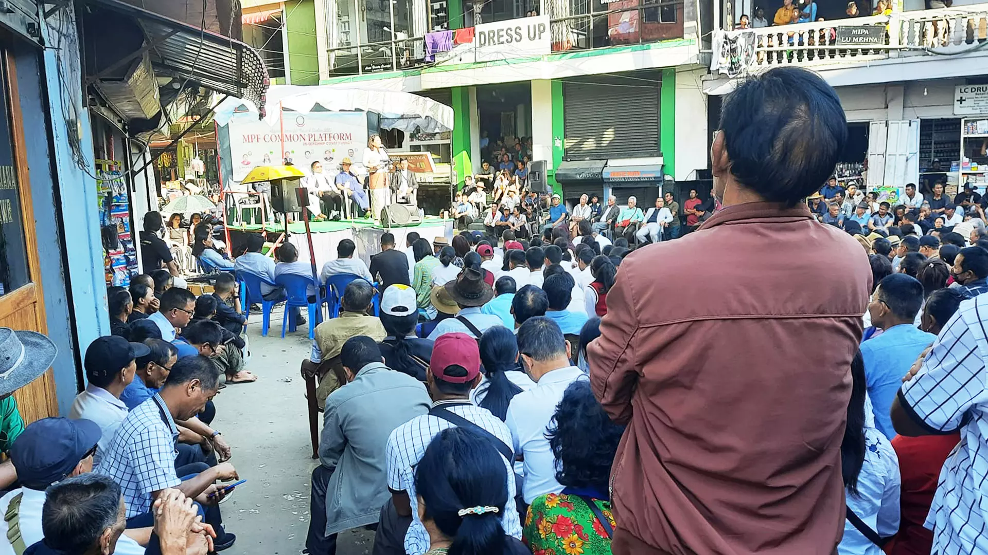 People attend a common platform in Mizoram. Mizoram stands as an aberration to high-pitched campaigns marked by cacophonies of tall promises, riots of posters, hoardings and billboards.