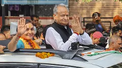 Rajasthan CM Ashok Gehlot during the Congress Guarantee Yatra | PTI