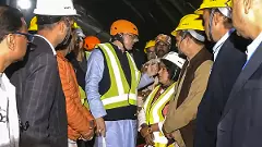 CM Dhami visits Uttarkashi tunnel collapse site; rescue efforts continue, workers safe