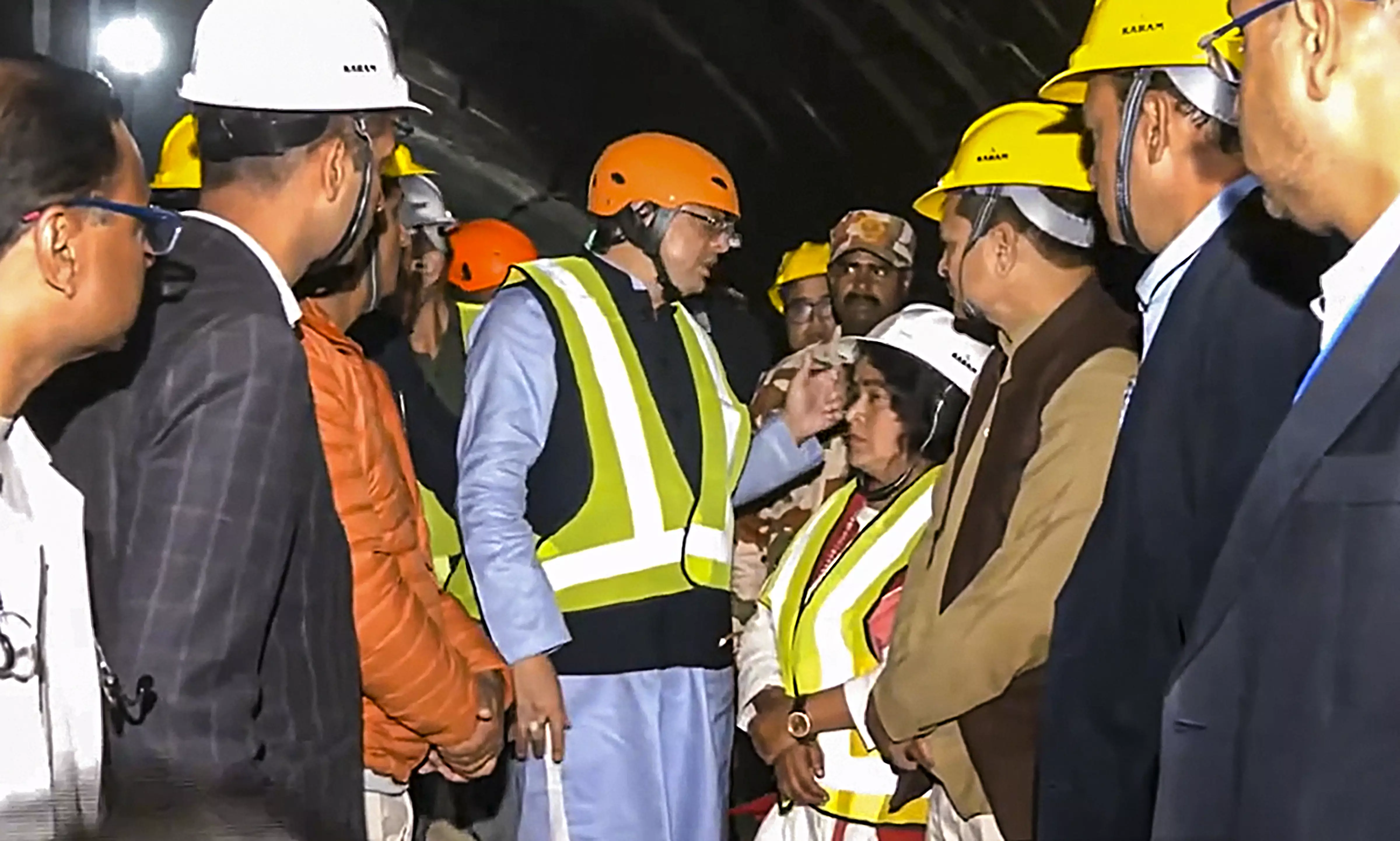 Uttarakhand: CM Dhami visits Uttarkashi tunnel collapse site; rescue efforts on