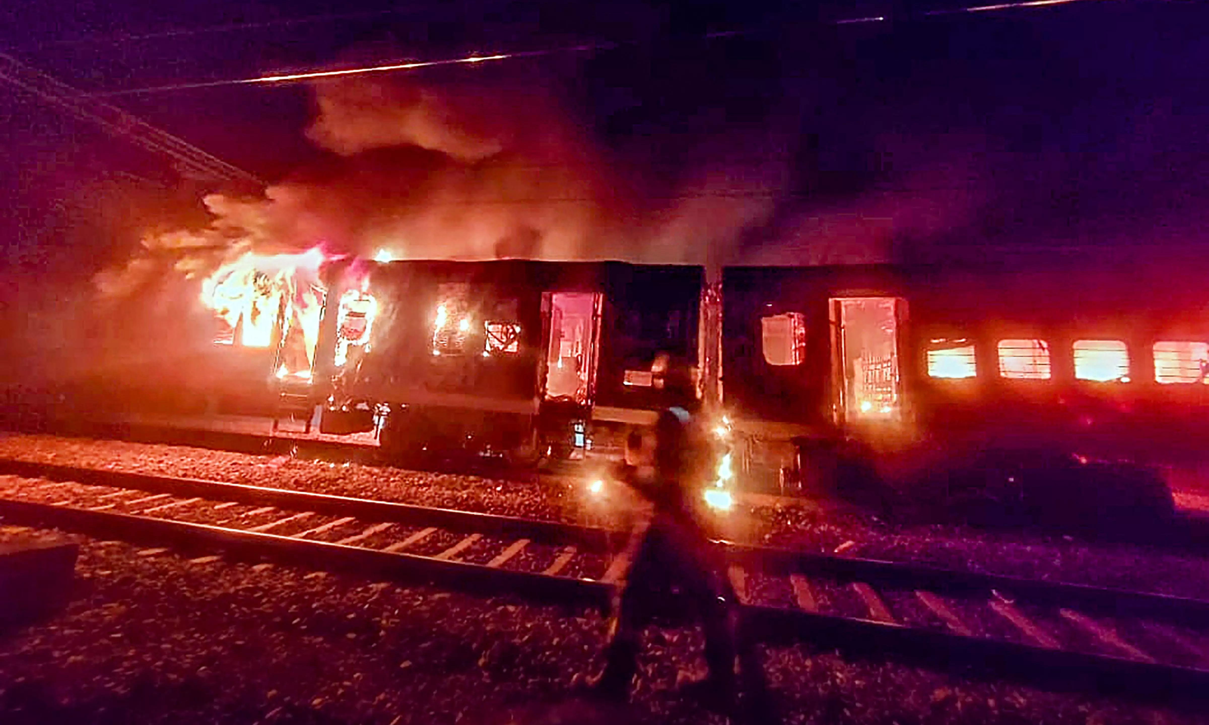 Fire breaks out in passenger train coach in UPs Etawah