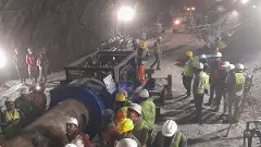 Silkyara tunnel collapse: Drilling process halted as machine hits metal in debris