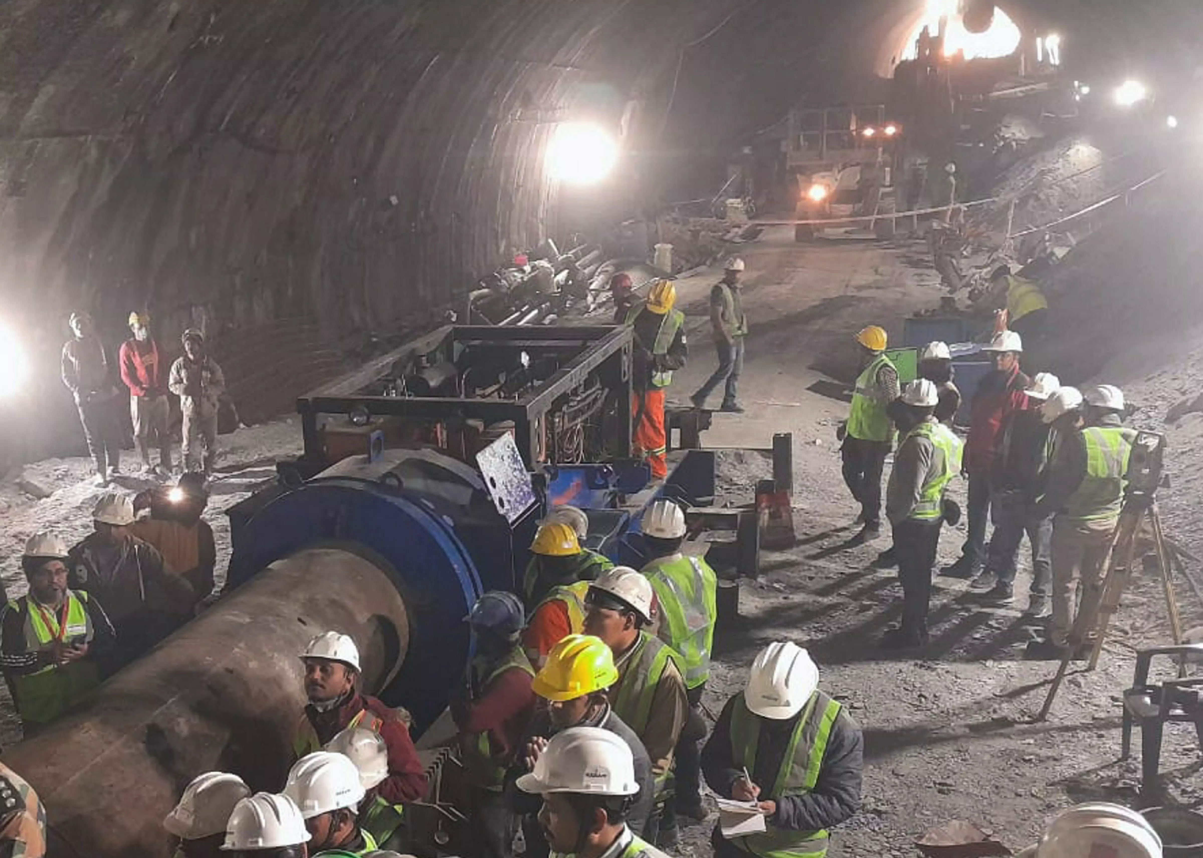 Silkyara tunnel collapse: Drilling process halted as machine hits metal in debris