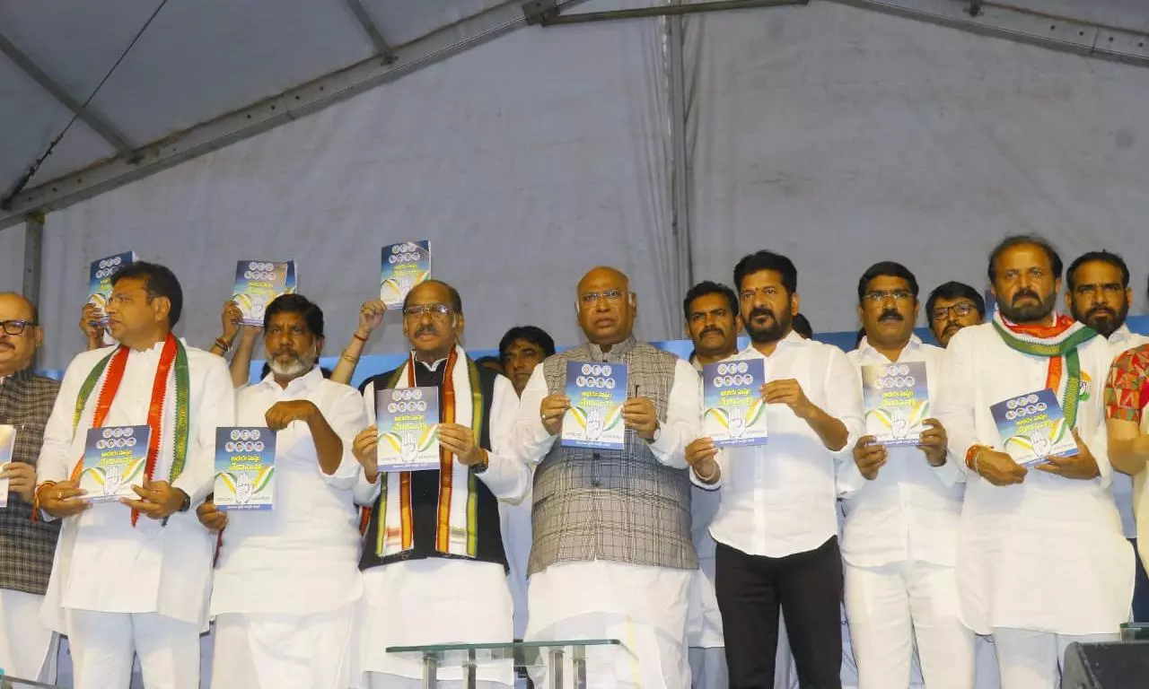 Telangana polls: Congress releases manifesto, lists out six guarantees to woo voters