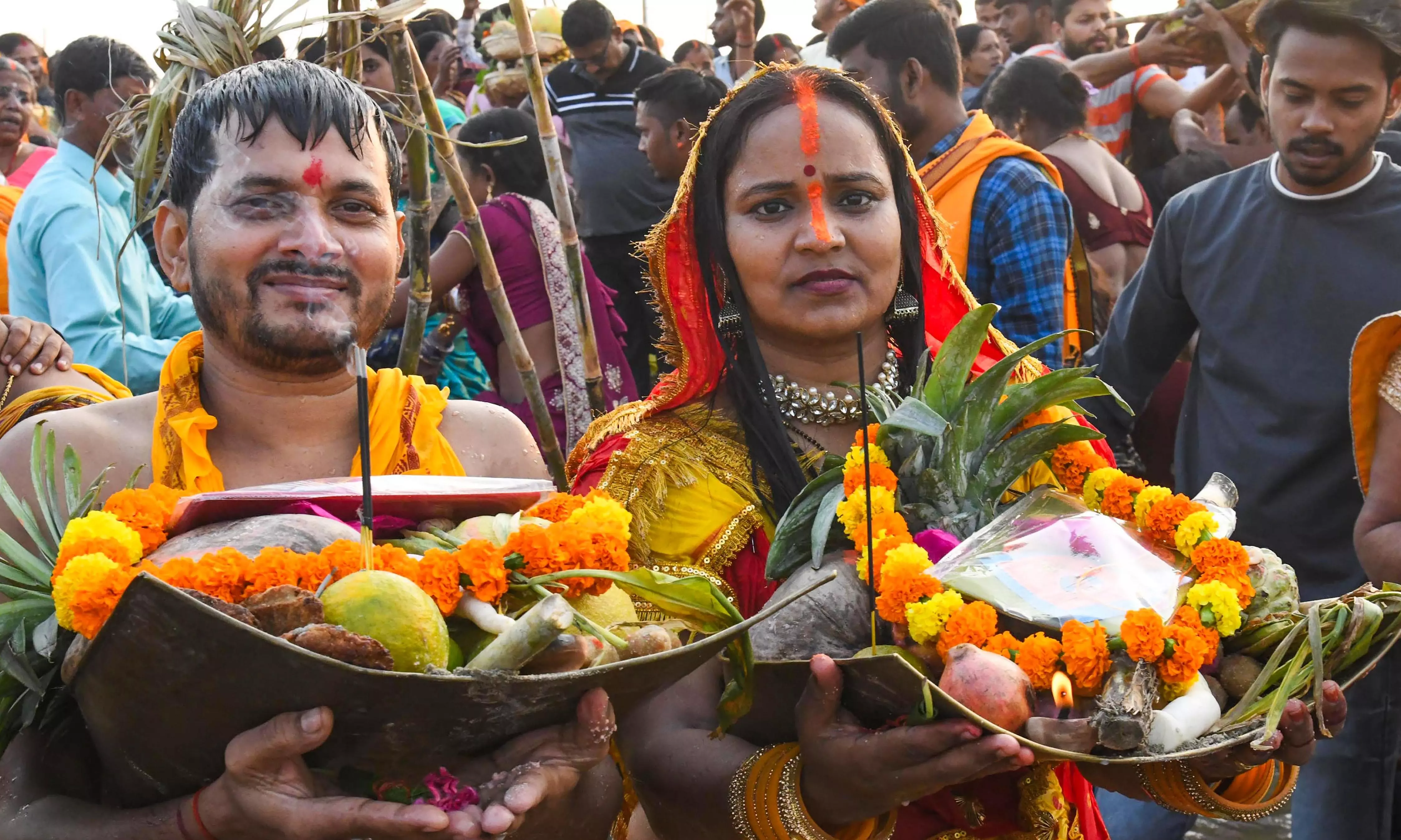 Millions of devotees celebrate Chhath with great fervour across Bihar