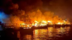 35 boats gutted at Visakhapatnam jetty area