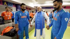 Narendra Modi, Rohit Sharma, Virat Kohli