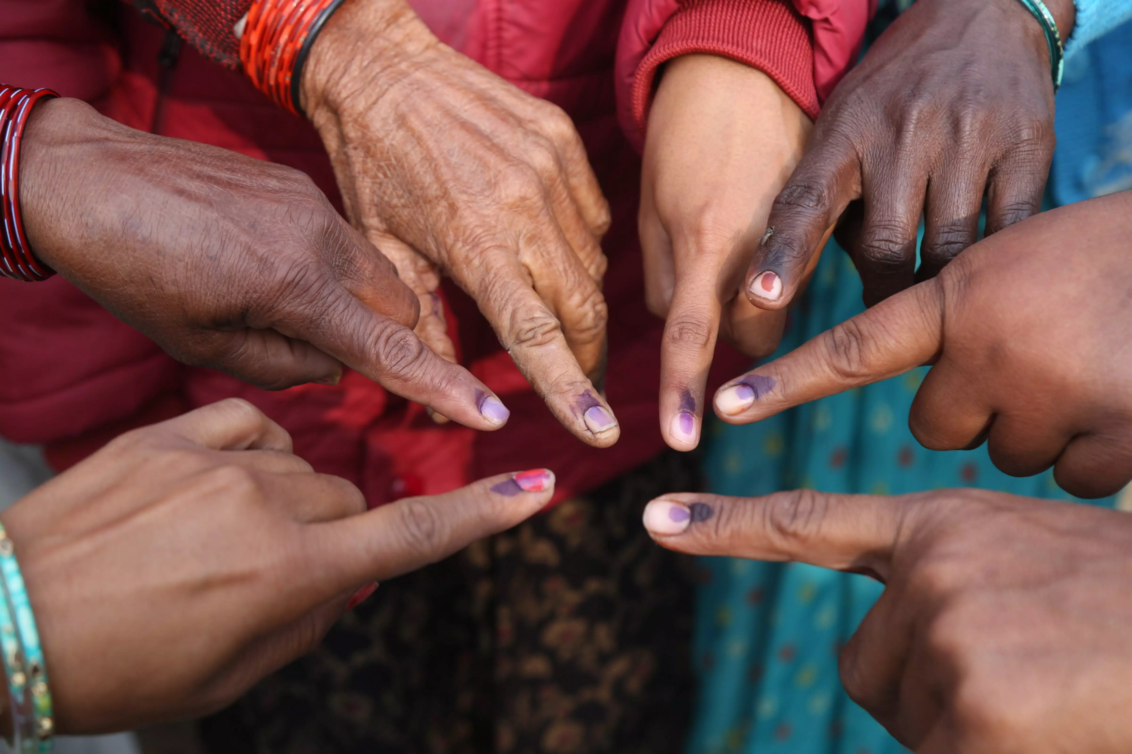 Rajasthan Assembly polls 2023, Inked fingers, Voting, Voters, Elections