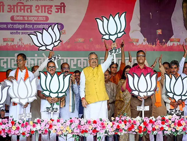 With victories likely in MP, Rajasthan, Chhattisgarh, BJP set to rule 12 states