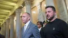 Ukraine President Volodymyr Zelenskyy at the US Capitol on Dec 12, 2023
