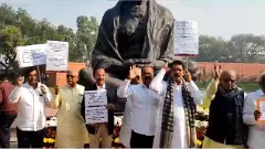 Belagavi assault case, BJP MPs protesting