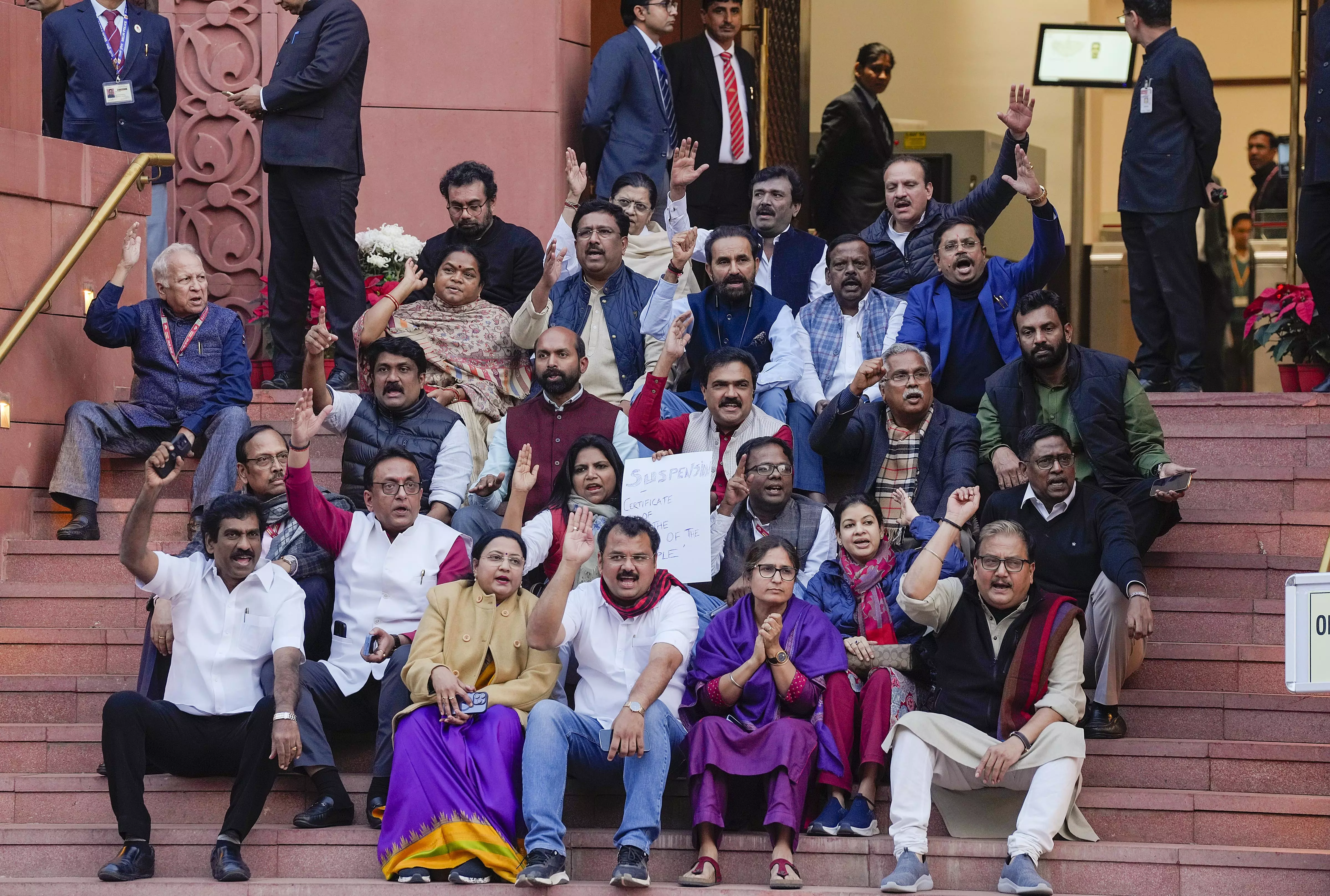 Winter session simmers: 92 MPs suspended; Cong calls bloodbath