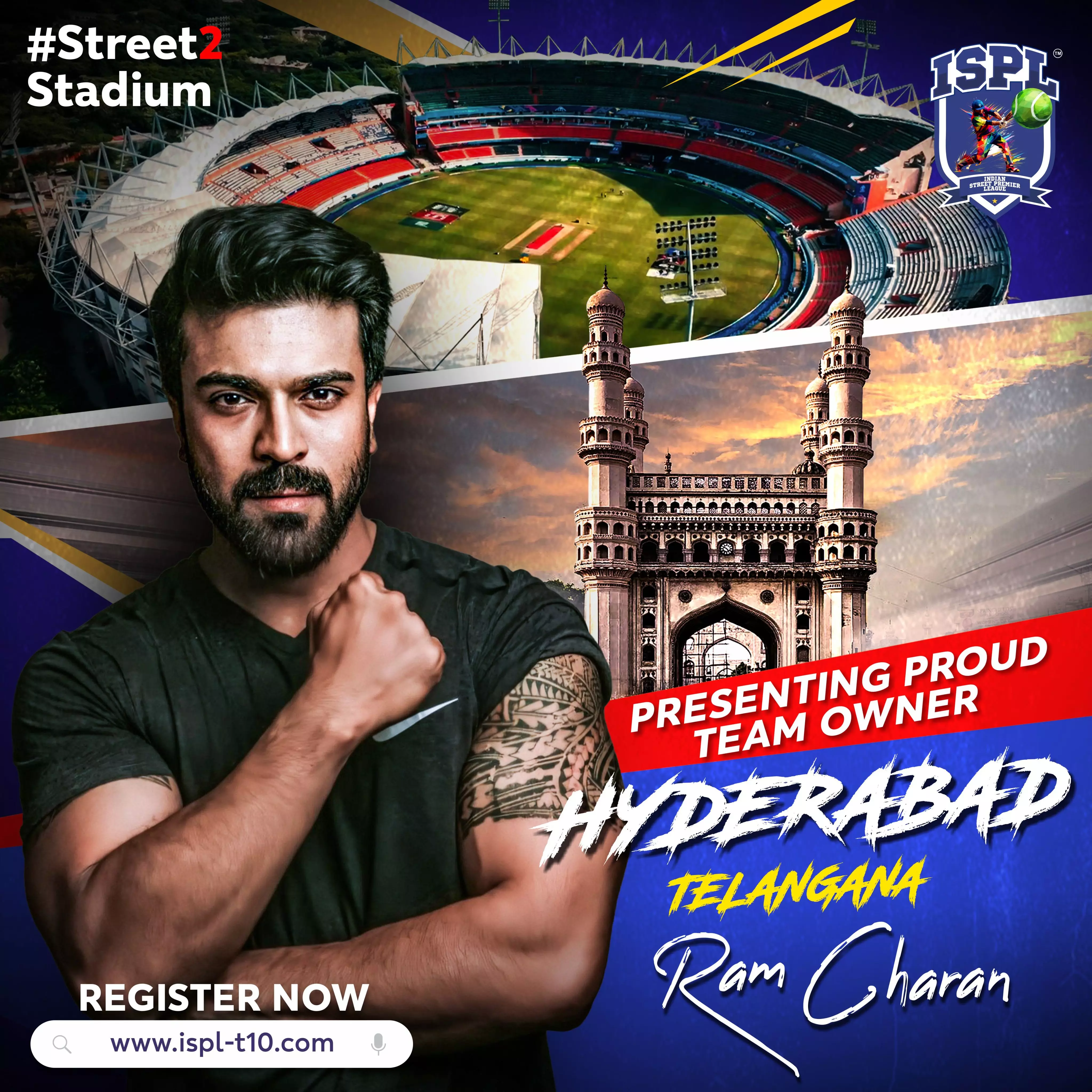 Indian Street Premier League: Ram Charan joins as Hyderabad team owner
