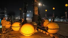 Ram temple ceremony: Sun-themed pillars come up on Ayodhya road