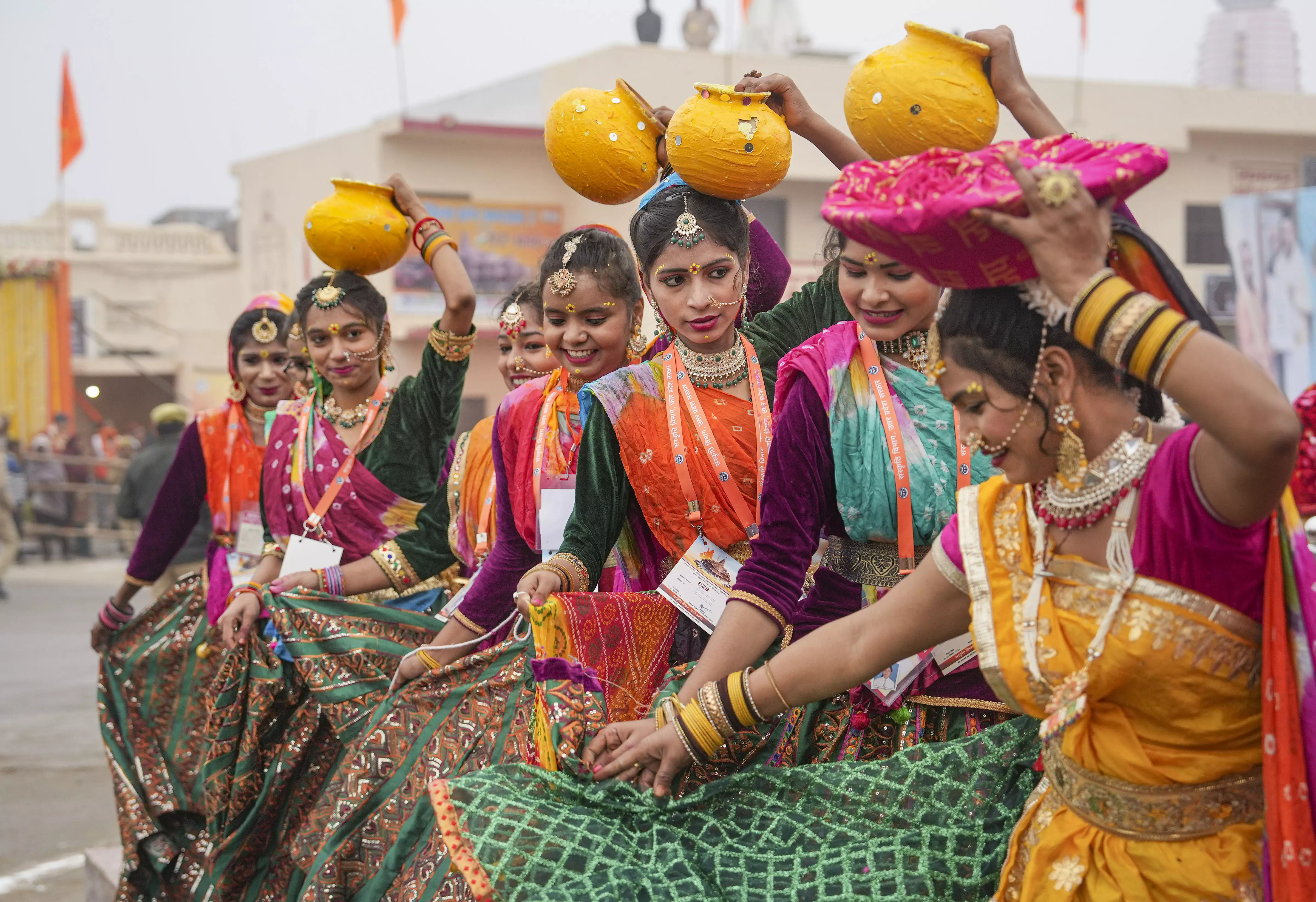 From Badhawa to Dhobiya dance, folk colours light up Ayodhya streets for Modi